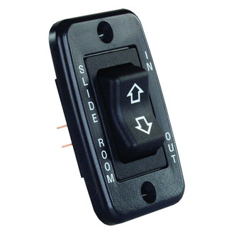 JR Products® - 12V DC 40A Labled Low Profile Switch with Face Plate