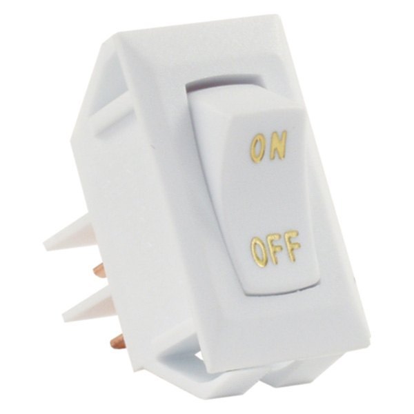 JR Products® - Single SPST On/Off Labled White Multi Purpose Switch