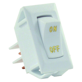 JR Products® - Single SPST On/Off Rectangular Labled White Multi Purpose Switch