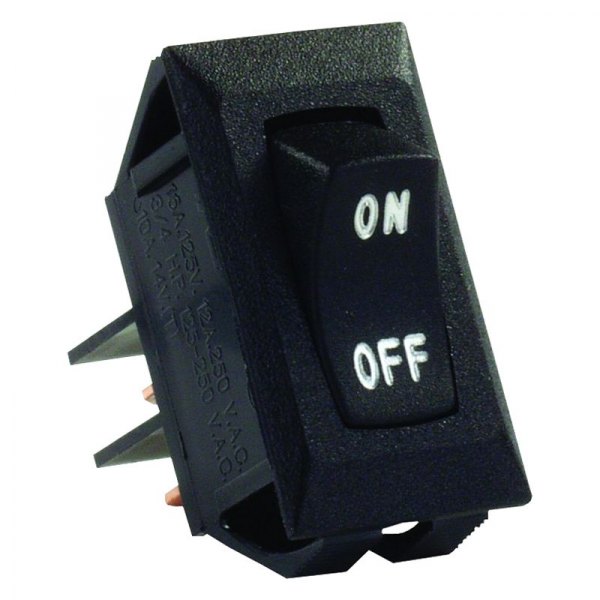 JR Products® - Single SPST On/Off Labled Black Multi Purpose Switch