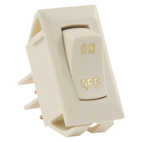 JR Products® - Single SPST On/Off Labled Ivory Multi Purpose Switch