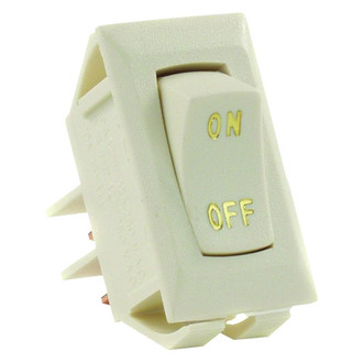 JR Products® - Single SPST On/Off Rectangular Labled Ivory Multi Purpose Switch
