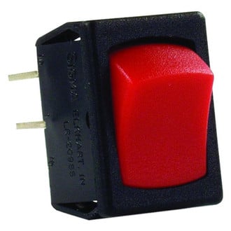 JR Products® - Single SPST On/Off Rectangular Black /Red Mini Multi Purpose Switch