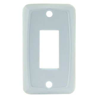 JR Products® - Single White Oblong Face Plate for Multi Purpose Switches (1.13" x 0.55")