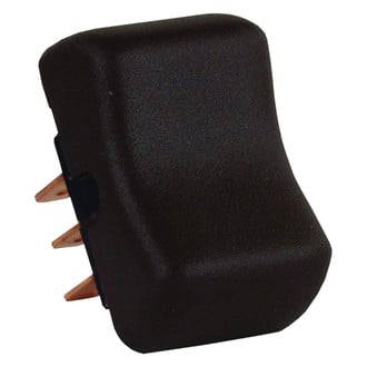JR Products® - Single DPDT On/Off/On Rectangular Brown Multi Purpose Switch