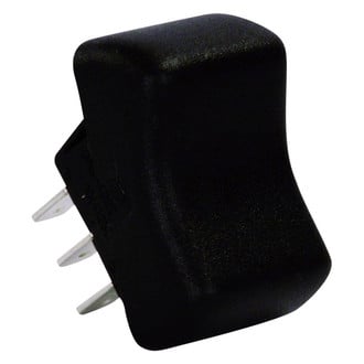 JR Products® 13055 - Single DPDT On/Off Rectangular Black Multi Purpose Switch