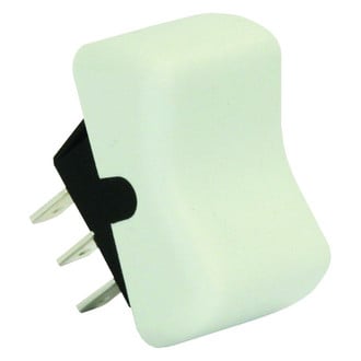 JR Products® - Single SPDT On/On Rectangular White Contour Multi Purpose Switch