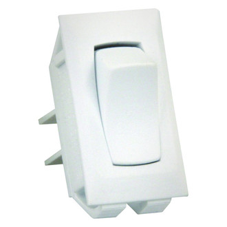 JR Products® - Single SPST On/Off Rectangular White Multi Purpose Switch