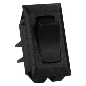 JR Products® - Single SPST On/Off Rectangular Black Multi Purpose Switch