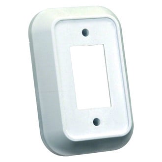 JR Products® - Single White Oblong Spacer Face Plate for Multi Purpose Switches