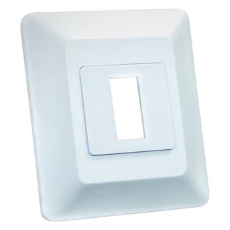 JR Products® - Single White Rectangular Face Plate for Lighting Switches (1.13" x 0.55")