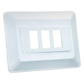 JR Products® - Triple White Rectangular Face Plate for Lighting Switches (1.13" x 0.55")
