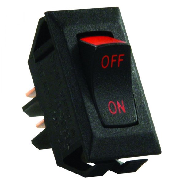 JR Products® - Single SPST On/Off Labled Black On Tab Multi Purpose Switch