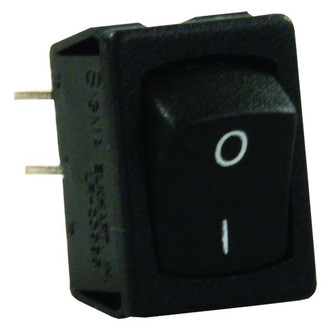 JR Products® - Single DPST On/Off Rectangular Labled Black Mini Multi Purpose Switch