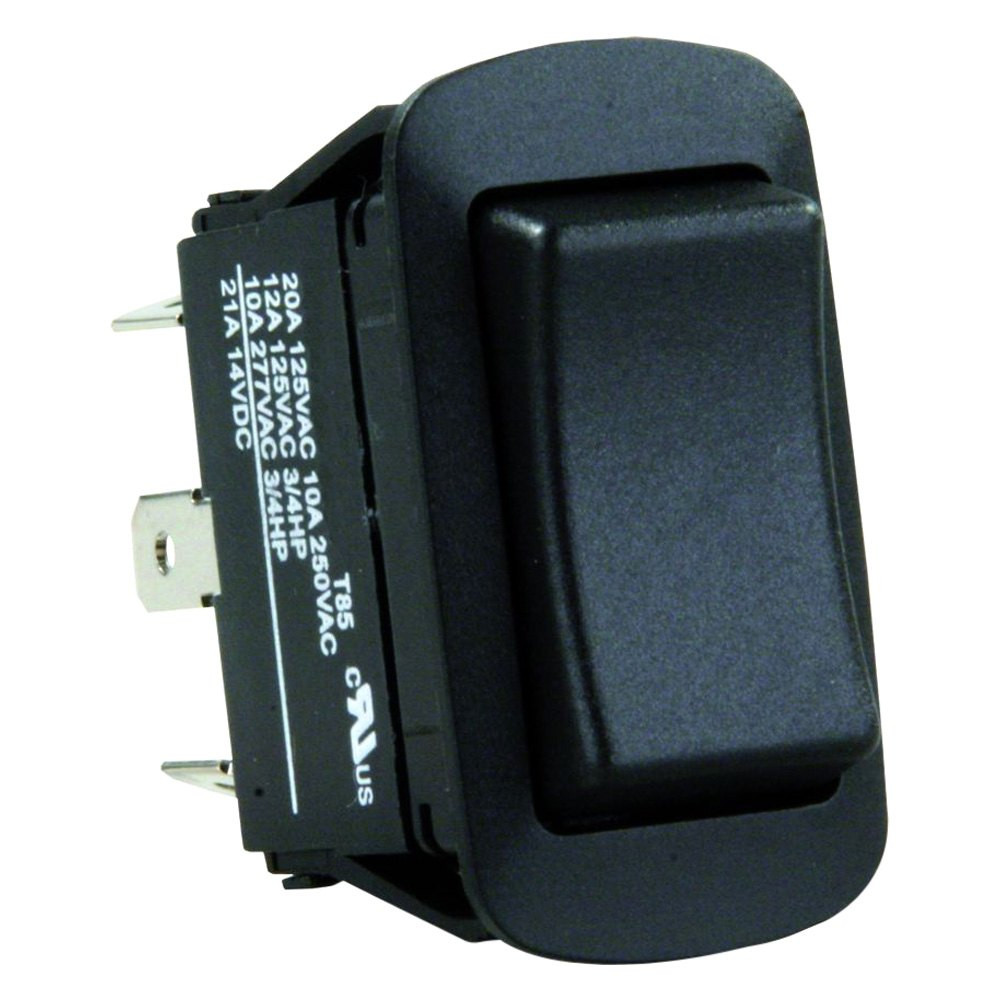 JR Products® 13835 - Single SPDT On/Off/On Rectangular Black