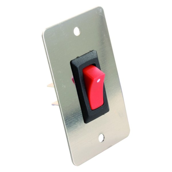 JR Products® - Single SPST On/Off Labled Black /Red Multi Purpose Switch