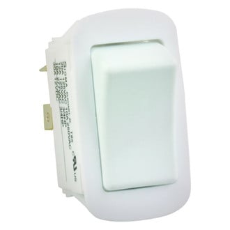 JR Products® - Single SPST On/Off Rectangular White Waterproof Multi Purpose Switch