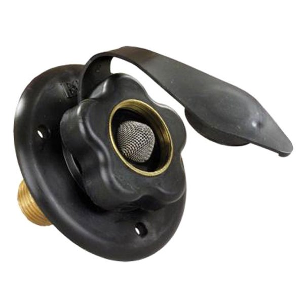 JR Products® - Black Plastic City Flush Water Fill with 1/2" MPT Brass Check Valve