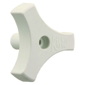 JR Products® - 13/16" Plastic White Tri-Lug Shaft Knob for Hinged Windows