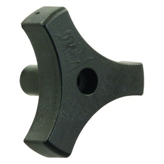 JR Products® - 13/16" Plastic Black Tri-Lug Shaft Knob for Hinged Windows