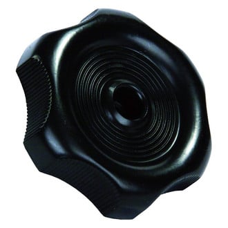 JR Products® - 1/2" Plastic Black Round Shaft Knob for Hinged Windows