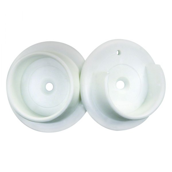 JR Products® - Round White Plastic Closet Pole Socket Set