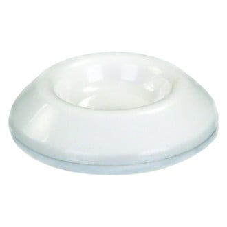 JR Products® - Polymer Rubber White Rounded Wall Interior Door Bumper