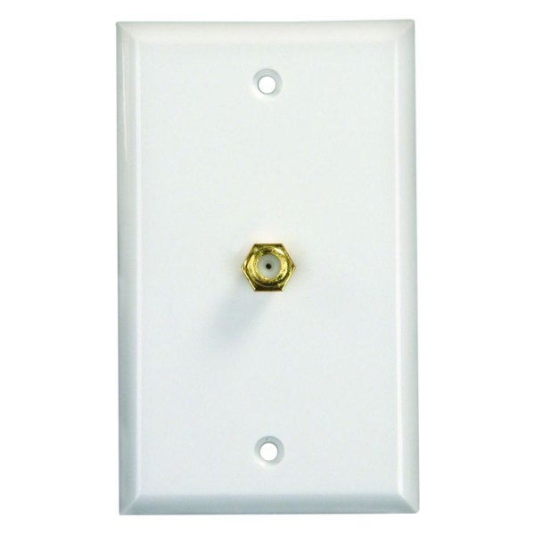 JR Products® - Polar White Single TV Outlet