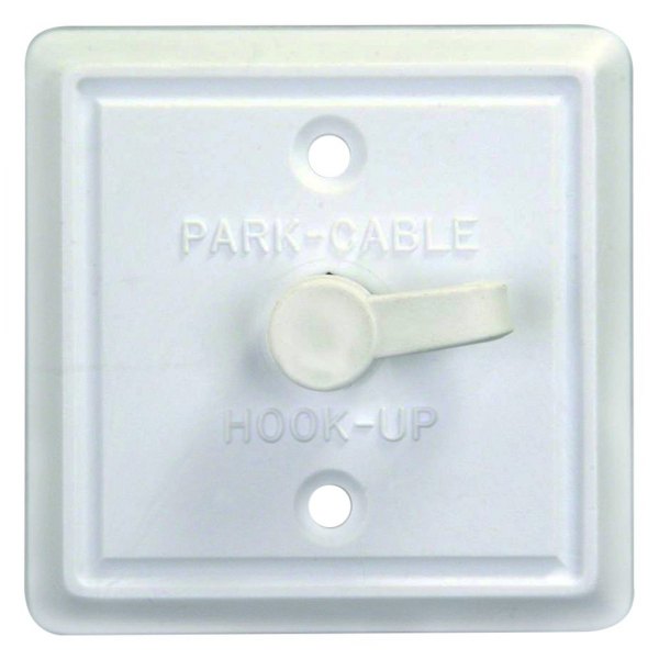 JR Products® - Polar White Single TV Outlet with Cap