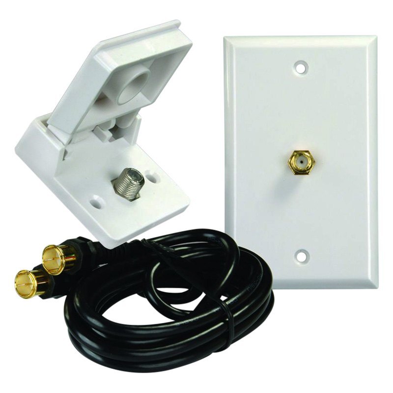 テレ 専用 JR Products® 47815 - Polar White Single TV Installation Kit