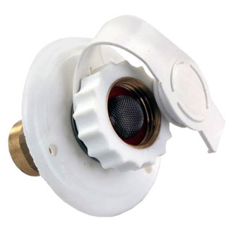JR Products® - White Plastic City Flush Water Fill with 1/2" FPT Plastic Check Valve