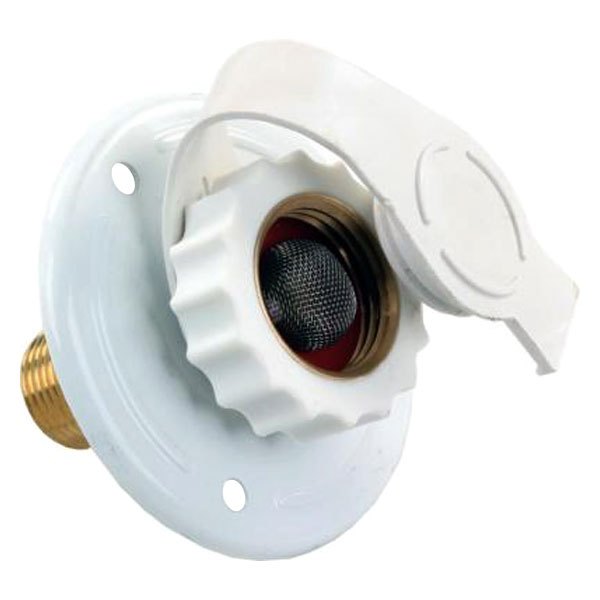 JR Products® - White Metal City Flush Water Fill with 1/2" MPT Brass Check Valve