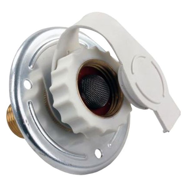JR Products® - White Aluminium City Flush Water Fill with 1/2" MPT Brass Check Valve
