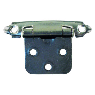 JR Products® - Satin Nickel Self-Closing Flush Mount Cabinet Door Hinges