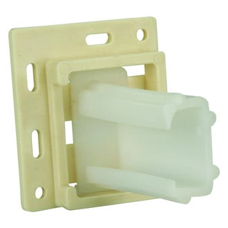 JR Products® - Plastic 2.125" Small C-Shape Drawer Slide Socket Set