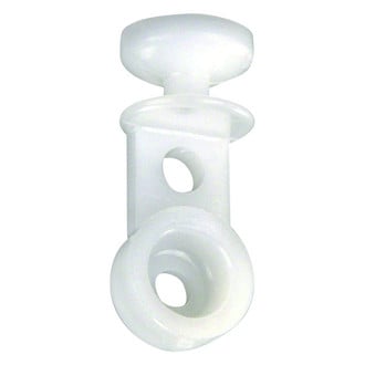 JR Products® - White Plastic Snap-In Curtain Carrier Set