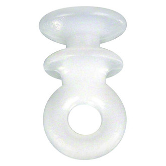 JR Products® - White Plastic Large Sliding Eye Curtain Carrier Set