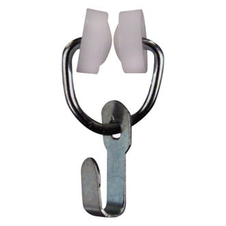 JR Products® - White Wheeled Curtain Carrier Set with Hook