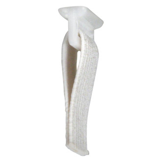 JR Products® - White Plastic Elastic Sew-In Curtain Carrier Set