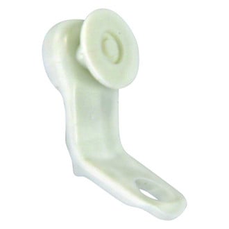 JR Products® - White Plastic Draw Cord Curtain Carrier Set