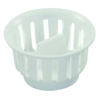 JR Products® - Plastic White Replacement Threaded Basket