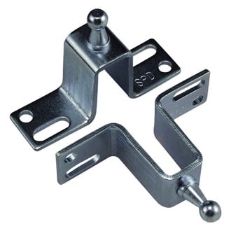 JR Products® - Steel Hat Shaped Lift Support Mounting Brackets