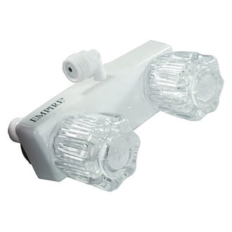 JR Products® QQ-SHMI-A - Polar White Plastic Shower Control Valve with Knobs Handles