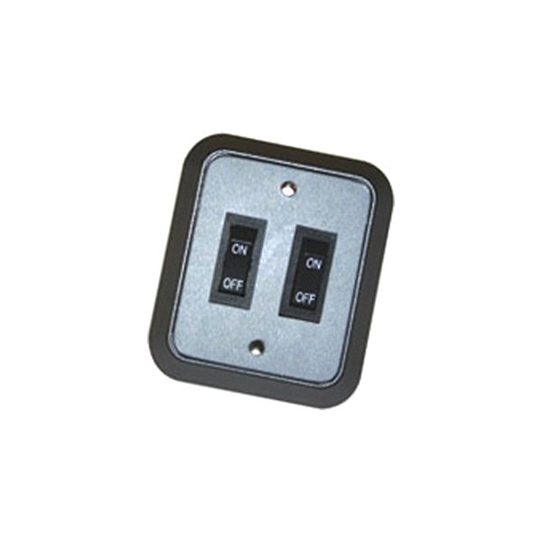 JRV® - Double SPST On/Off Labled Black Lighting Switch