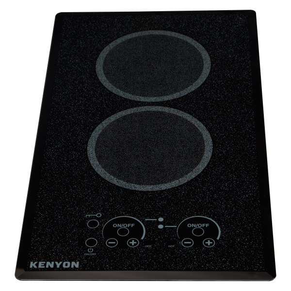 Kenyon Grills® - Lite-Touch Q™ 2400W 2 Burners Black Built-In Electric Cooktop