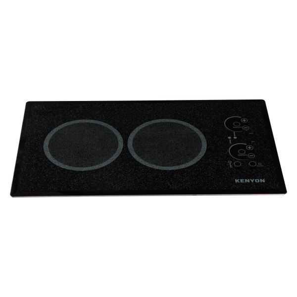 Kenyon Grills® - Lite-Touch Q™ 2400W 2 Burners Black Built-In Electric Cooktop