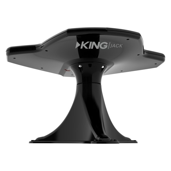King® - Jack™ Black Directional Amplified VHF/UHF Digital Antenna with Mount & Built-In Signal Meter