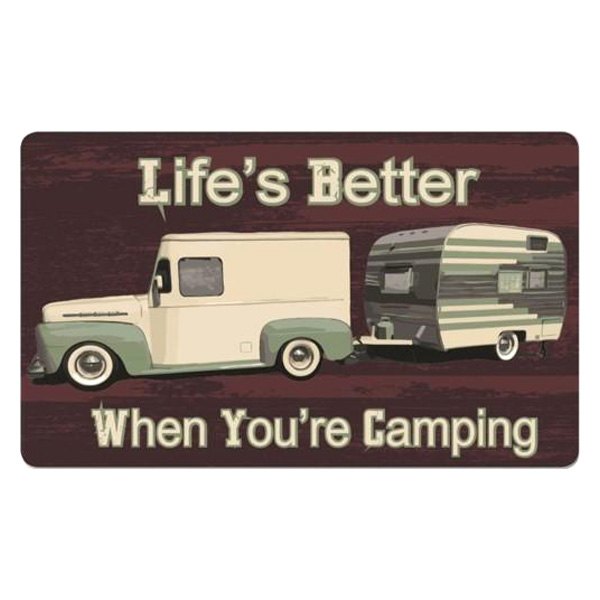 Kittrich® - Stephan Roberts™ "Life's Better When You're Camping #1" 18" x 30" Designer Comfort Kitchen Mat