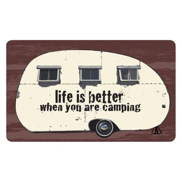 Kittrich® - Stephan Roberts™ "Life's Better When You're Camping #2" 18" x 30" Designer Comfort Kitchen Mat