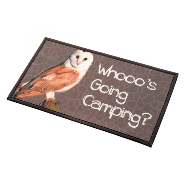 Kittrich® - "Whooos Going Camping" 18" x 30" Rubber Door Mat
